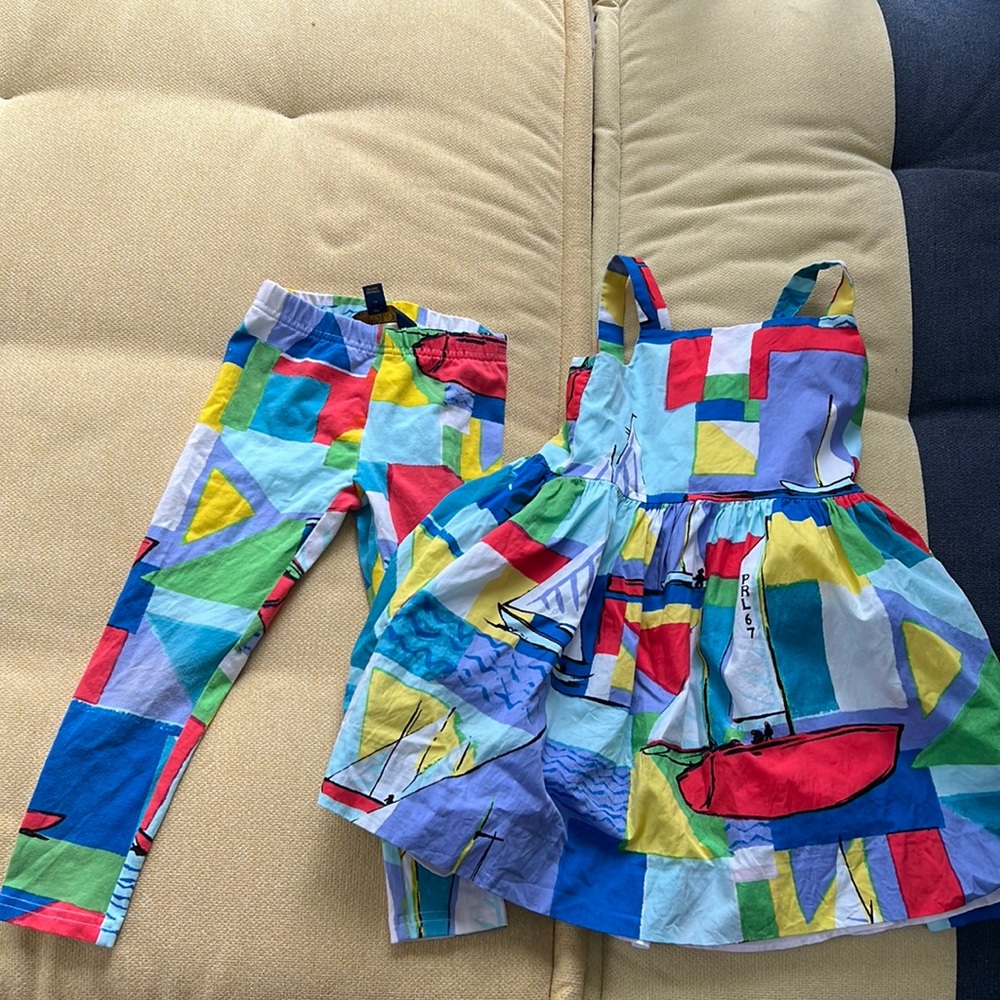 Polo Ralph Lauren toddler girl set.